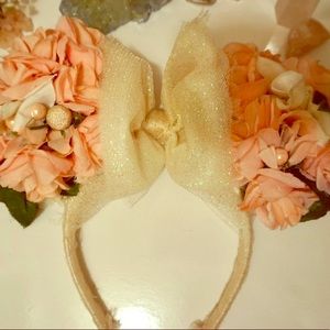 Floral Minnie Mouse ears headband